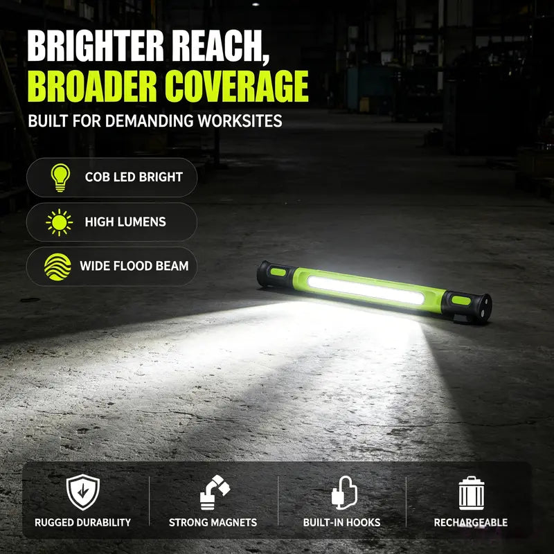 3000LM Rechargeable Magnetic Under Hood LED Work Light with Hooks