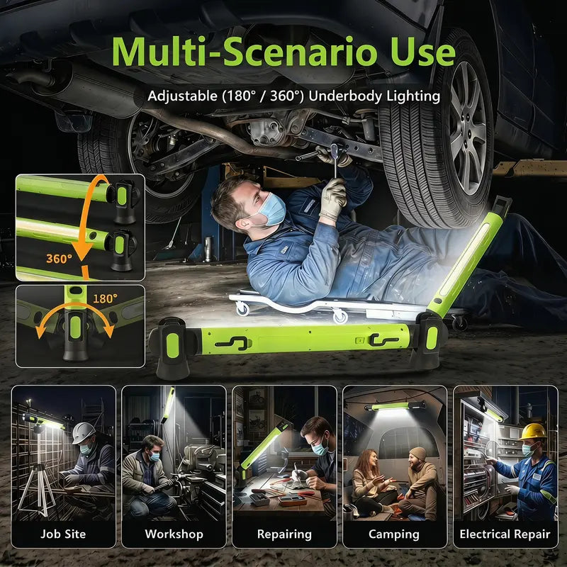 3000LM Rechargeable Magnetic Under Hood LED Work Light with Hooks
